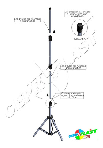 Porta Banner 2,20mt Pedestal Tripé Suporte Envio Imediato