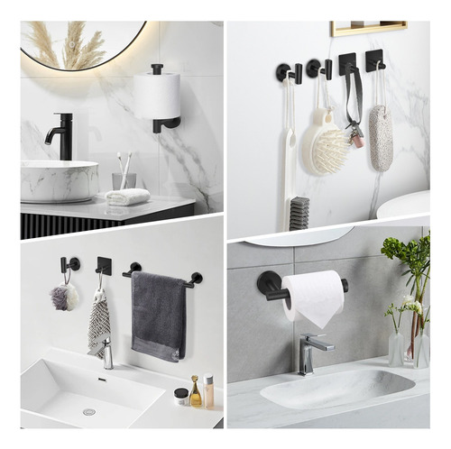 Set De 5 Accesorios Para Baño Acero Inoxidable