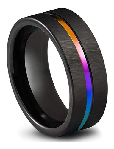 Anillo De Titanio Arcoíris Coloridos