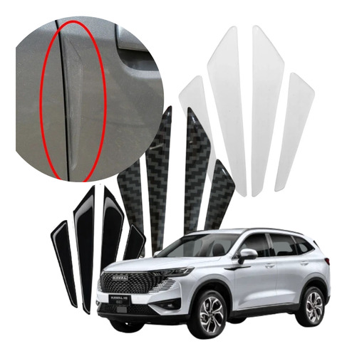 Adesivo Resinado Protetor Canto Porta Carro Gwm Haval H6