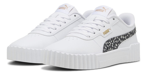 Zapatilla Puma Carina 3.0 Animal Jr Blanco Joven