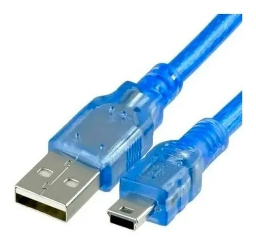Imagen 2 de 3 de Cable Seisa De Mini Usb A Usb Tipo ''a'' Color Azul 30cm