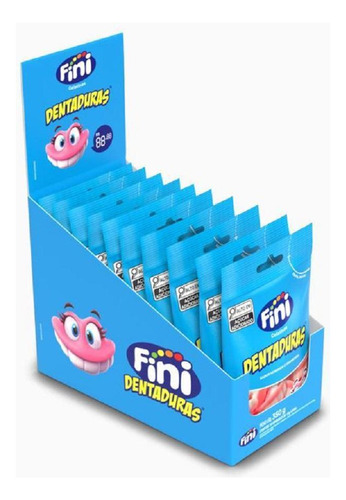 Bala Fini Gelatina Dentaduras Morango (10x35g) -