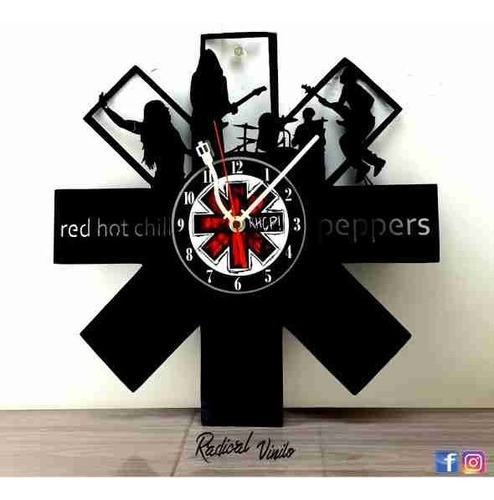 Reloj De Vinilo Red Hot Chili Peppers 3 Regalos Decoracion 