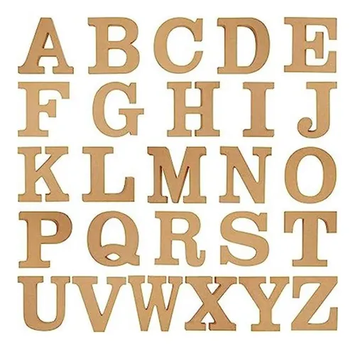 Letras Del Alfabeto De Madera Para Manualidades Letras 3d