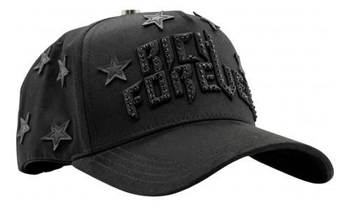 Gorra Barbas Hats Rich 4 Ever Estrellas Con Swarovski Negros Snapback