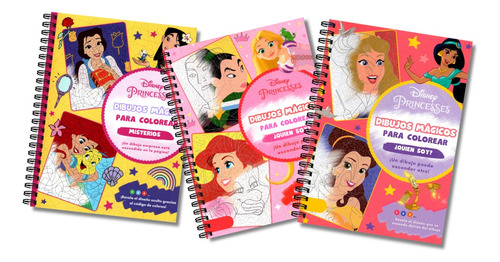 Pack Libros Disney Princesas Para Colorear 