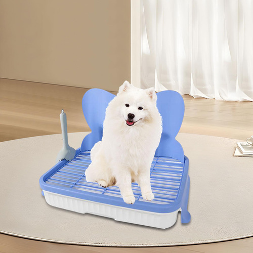 Baño Para Perros Con Enrejado Post Anti -salpicaduras Azul