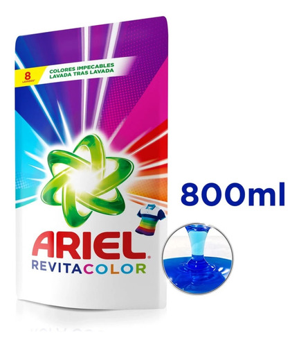 Jabon Liquido Ariel Revitacolor Sachet X 800 Ml (6689)