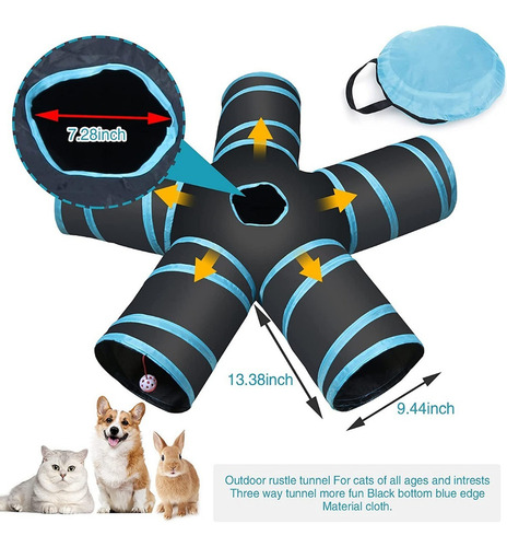 / Juguete De TĂșnel Para Gatos, Cachorros, Conejos, Etc.
