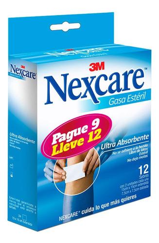 Gasa Esteril Nexcare Oferta Pague 9 Lleve 12 Sobres