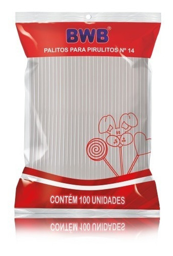 1500  Palito Pirulito Cristal Bwb 14 Cm Médio Tudo Pet