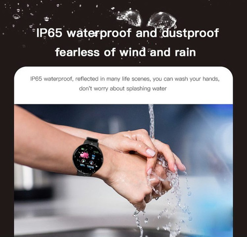 Smartwatch Para Forma Redonda Impermeable Deporte Reloj Inte