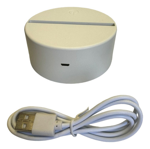 Lampara Led De Arena Dinamica 3d Velador De Mesa Usb Pilas Estructura Blanco Pantalla Rojo