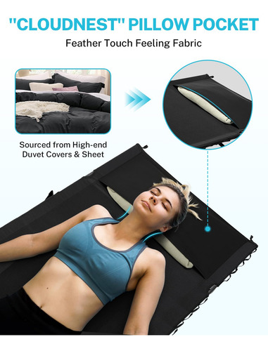 Cuna De Camping Gonex 31,5 Cm Extra Ancha Con Almohada De Pr