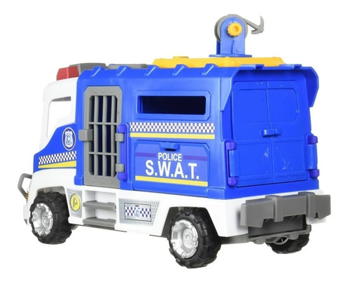 Imagen 4 de 8 de Pinypon Action Vehiculo Furgon Figuras Policia Ladron 14784