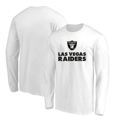 Camiseta Camisa Manga Longa Algodão Raiders Futebol American