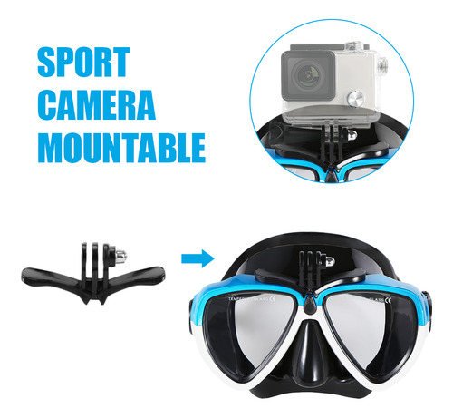 Gafas Con Montura Para Esnórquel Y Cámara De Natación