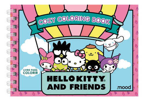 Livro Hello Kitty And Friends Cozy Coloring Book De Mood Editora Capa Dura Em Português 2025