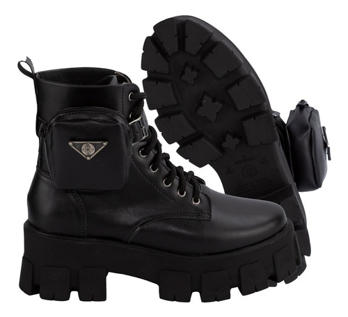 Imagem 6 de 6 de Coturno Plataforma Bota One Bag Confort Tratorado | S3.cub