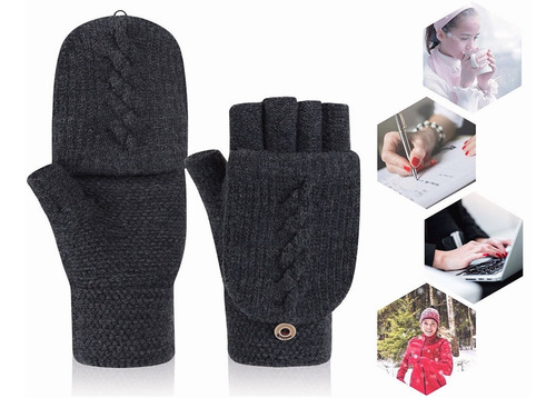 Guantes De Invierno Dedos Descubiertos Para Hombre