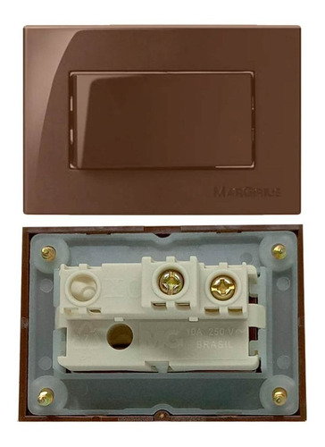 Imagem 3 de 5 de Interruptor Emb. Madeira Móv. Painéis Sleek Margirius Marrom