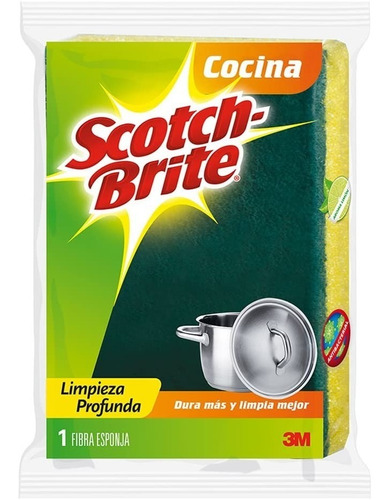 Fibra Esponja 3m Scotch Brite Limpieza Profunda.