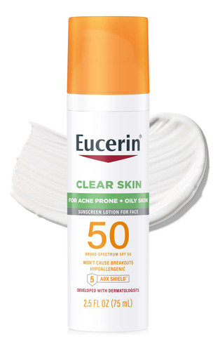 Eucerin Sun Clear Skin Spf 50 Face Sunscreen Lotion, Hypoal.