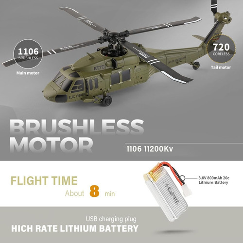 H K170 Rc Helicóptero Teledirigido, 2.4g 4ch Rc Avión Niños