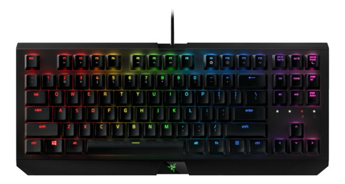 Teclado Mecânico Gamer Razer Blackwidow X Tournament Chroma Cor de teclado Preto Idioma Inglês US