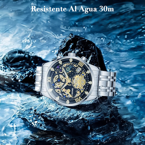 Reloj De Cuarzo Casual De Acero Impermeable Para Hombre