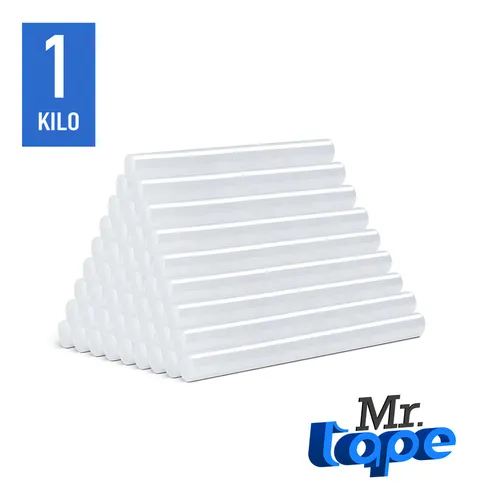 Mr Tape Barra De Silicon Delgado- 1 Kilo Color Transparente