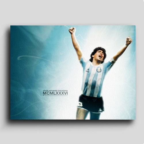 Cuadro Decorativo En Canvas Maradona 10 Argentina 50*60