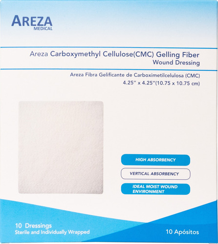 Aposito Carboximetilcelulosa Areza (10pza) Superabsorbente Color Blanco