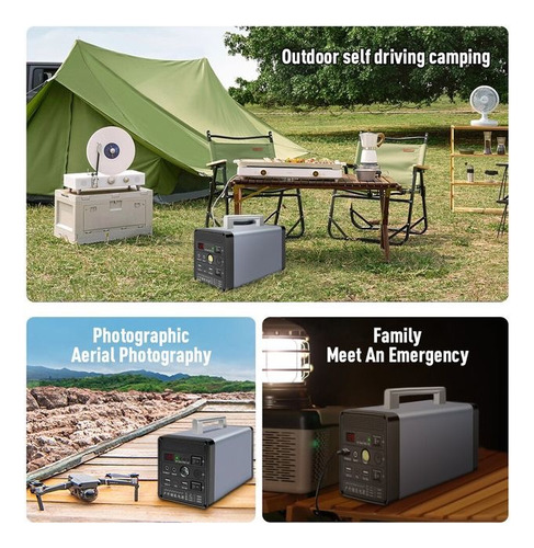 Kit Generador Energia 400w + Panel Solar 60w Portatil Carga