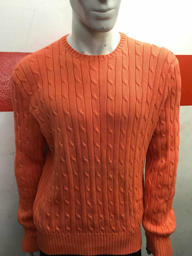Sweater De Hilo Trenzado Polo Ralph Lauren Made In Hong Kong