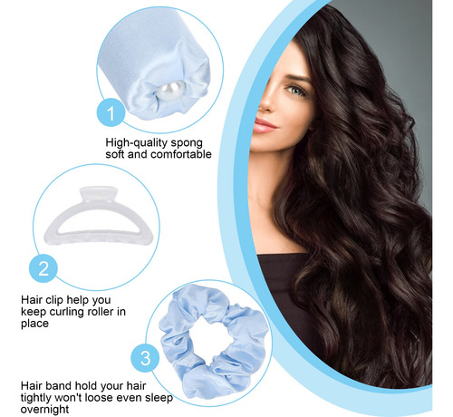 Diadema Fdit No Heat Curls, Rizador De Pelo Sin Calor Sin Us