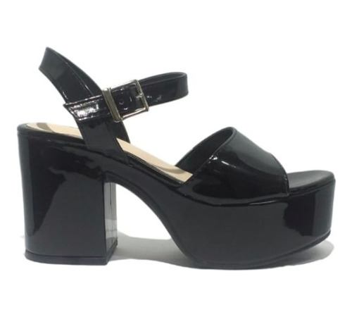 Imagen 2 de 4 de Sandalias Mara Charol Black