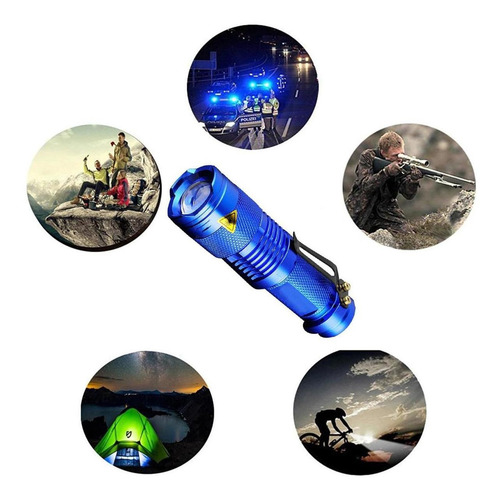 Lampara Táctica Led Contra El Agua, Mxlcb-002, 2 Pzs, Azul