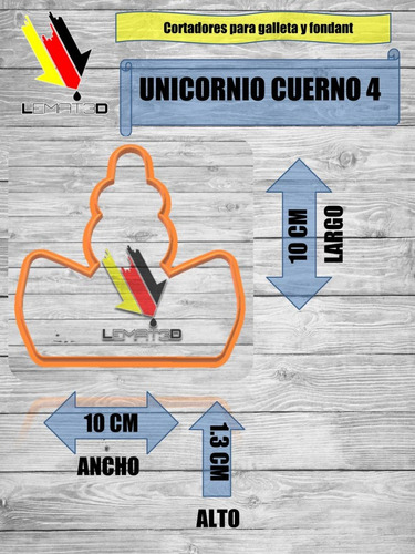 Cortador De Galletas Y Fondant - Unicornio Cuerno 4