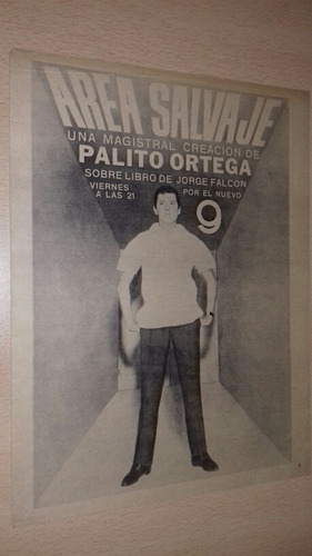 P237 Clipping Publicidad Canal 9 Palito Ortega Año 1964