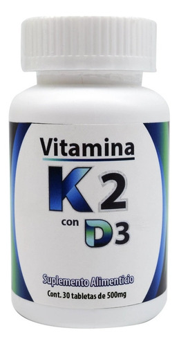 Vitamina K2 Con Vit D3 30 Tab-dos Mundos Sabor Sin Sabor