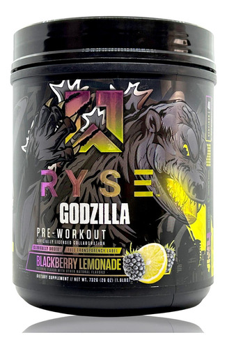 Ryse Up Godzilla Pre Entreno 40/20 Serv 792 Gr Sabor Limonada de zarzamora