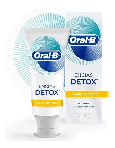 Creme Dental Com Flúor Gengiva Detox Tartar Defense 102g Oral-B