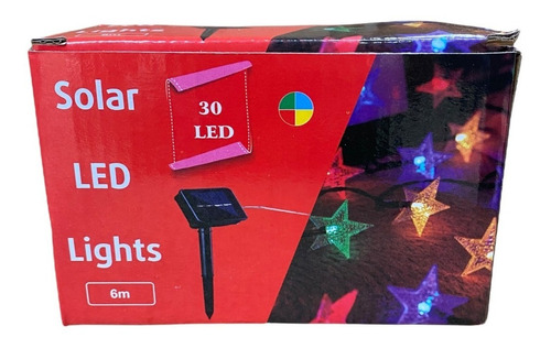 Luz De Navidad Estrellas Multicolor 6 Metros 30 Led Navidad