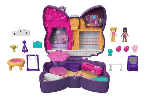 Polly Pocket Sparkle Stage Bow Compact, Tema De Baile C Jms