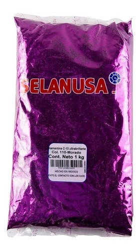 Diamantina Ultra Brillante Morado  Bolsa 1kg Selanusa