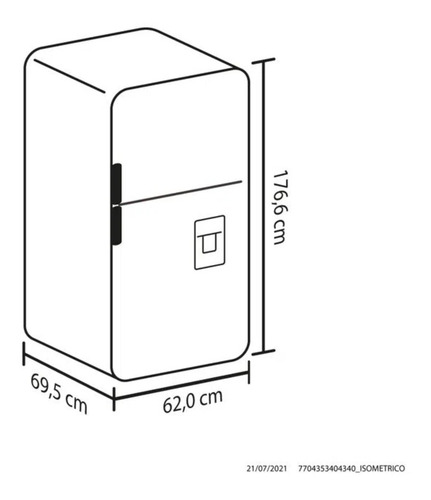 Refrigerador con freezer Haceb L611 SE H6164NT31 color inox con capacidad de 294L