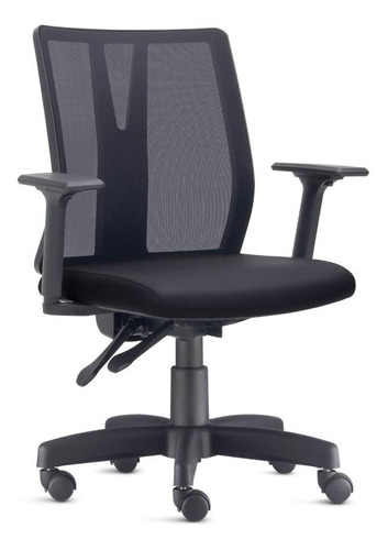 Cadeira de escritório em tela Frisokar Addit Diretor ergonômica preta