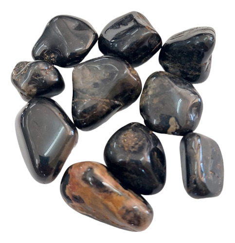 Kit 10 Pedras Ônix Rolada Pequena Para Proteção Lindas